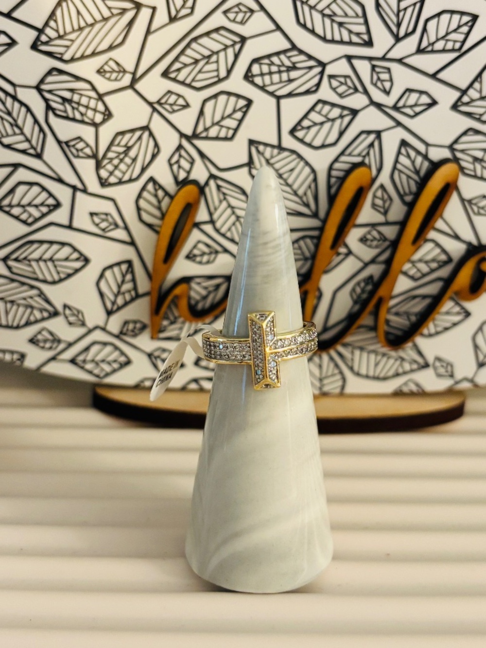 Gold and CZ Ring